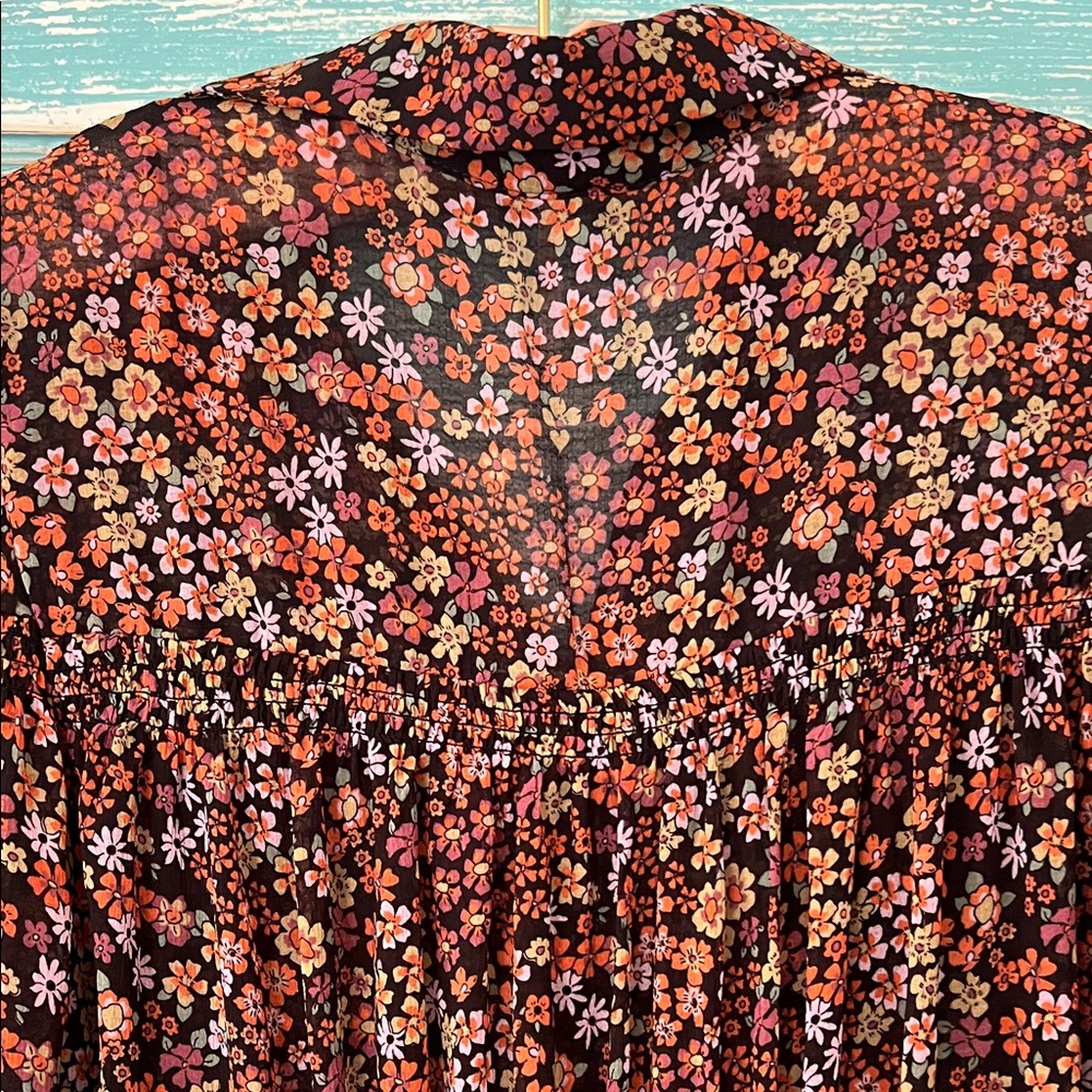 Free People dress Bonnie Dusk Combo button up Small EUC no flaws cottagecore - Picture 11 of 13